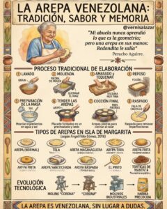 Masa artesanal de maíz pilado lista para tender las tradicionales arepas sobre un aripo de barro caliente.