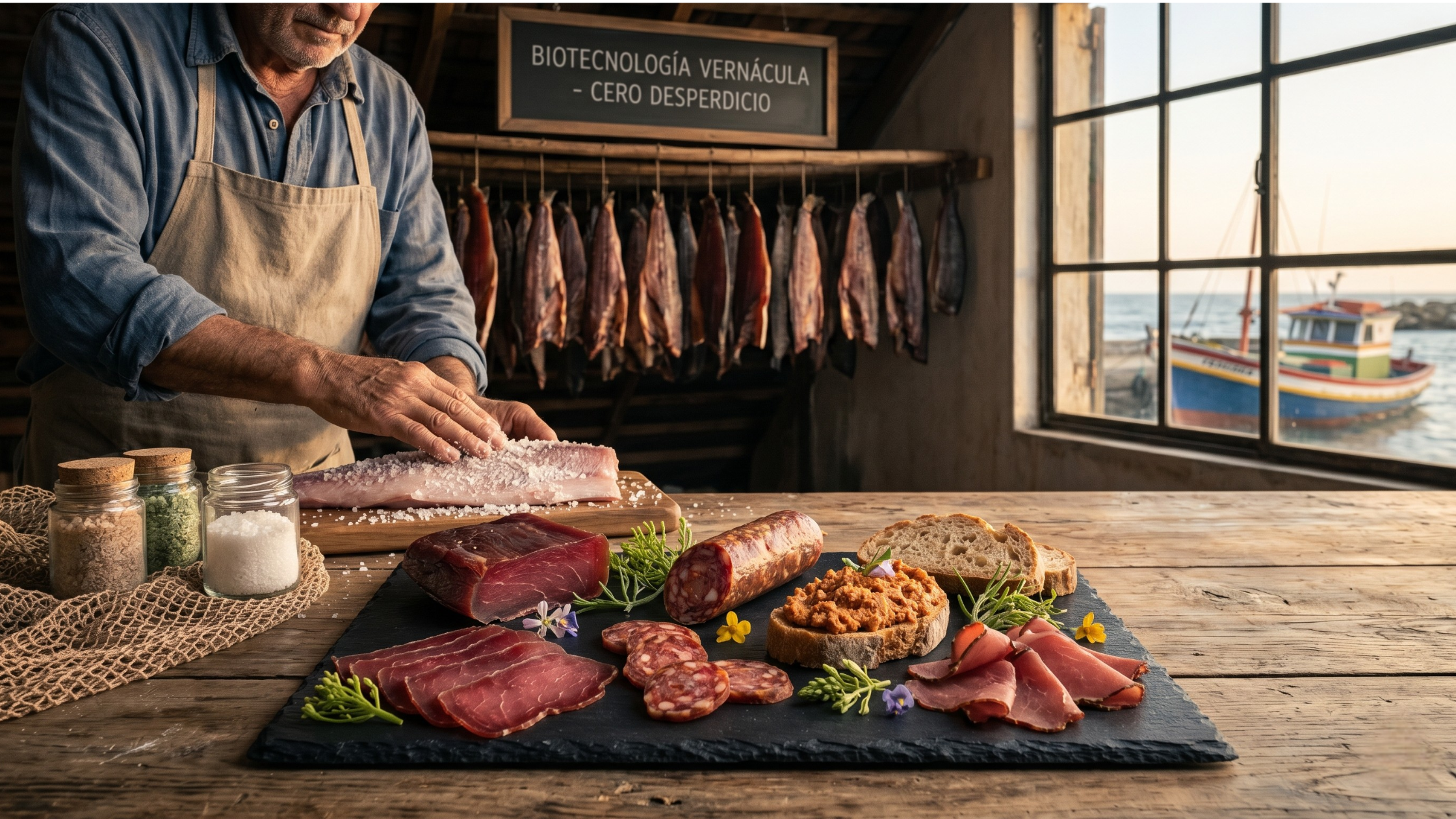 Seacuterie y Biotecnología Vernácula: La Termodinámica del «Jamón del Mar» y el Cero Desperdicio